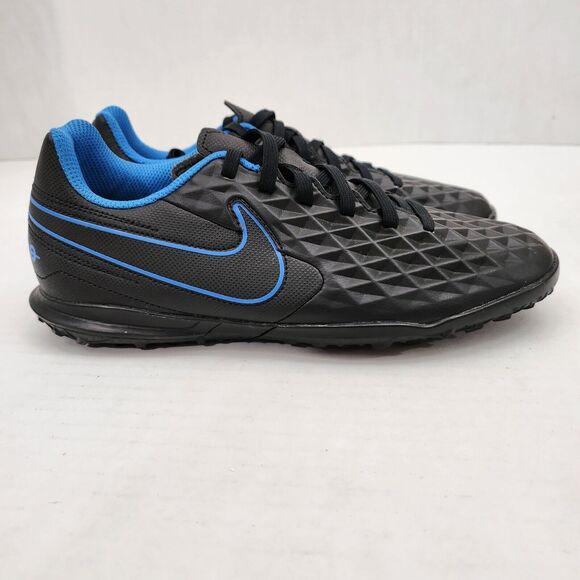 Nike Tiempo Legend 8 Club TF AT6109-090 Turf Soccer Shoes Men's Size 5 Black - Picture 4 of 11